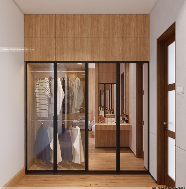 Desain Walk In Closet Rumah Modern 2 Lantai Bapak SKR di Badung, Bali