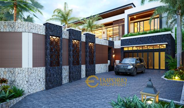 Gambar 2 Desain Rumah Modern 2 Lantai Bapak SKR di  Badung, Bali