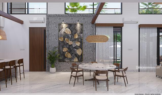 Desain Ruang Makan Rumah Modern 2 Lantai Bapak SKR di Badung, Bali