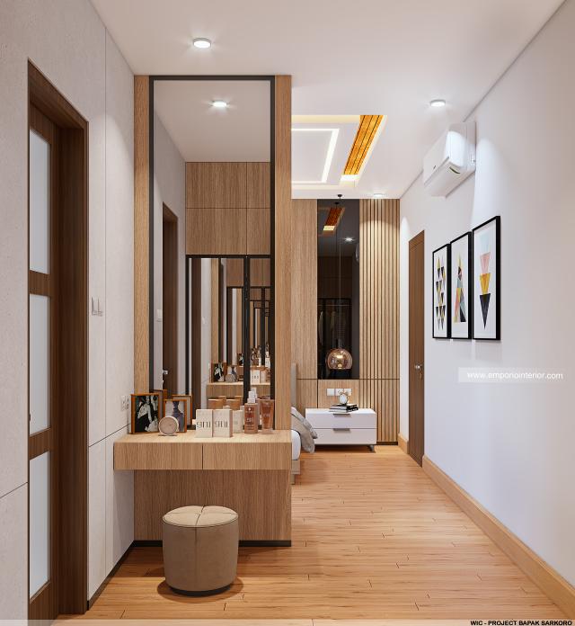 Desain Walk In Closet Rumah Modern 2 Lantai Bapak SKR di Badung, Bali