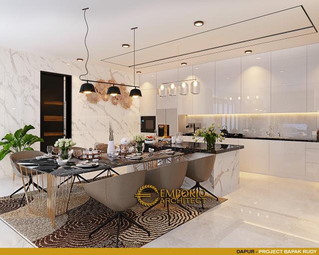 Desain Dapur Rumah Modern 2 Lantai Bapak RDY di Lampung