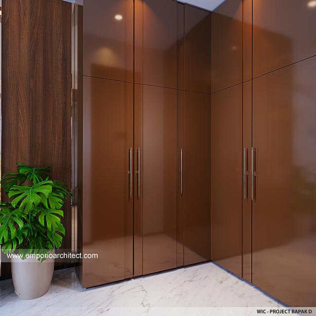 Desain Walk In Closet Rumah Modern 2 Lantai Bapak DNL di Yogyakarta