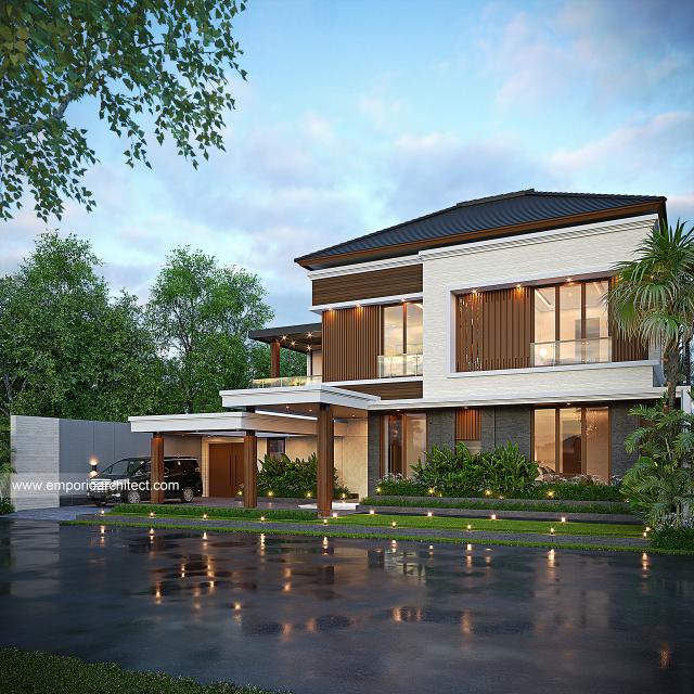 Gambar 1 Desain Rumah Modern 2 Lantai Bapak DNL 1566 di  Yogyakarta