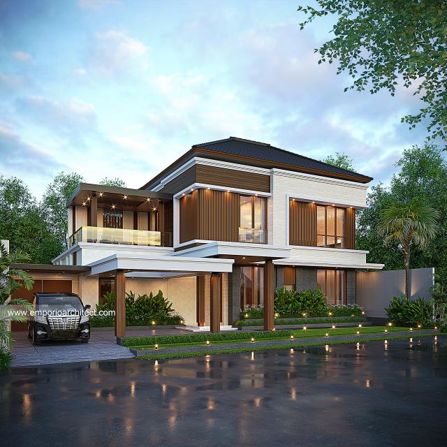 Gambar 2 Desain Rumah Modern 2 Lantai Bapak DNL 1566 di  Yogyakarta