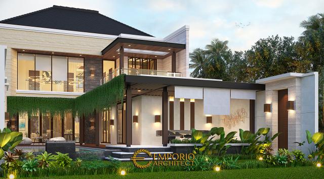 Desain Tampak Belakang Rumah Modern 2 Lantai Ibu Andung di Yogyakarta