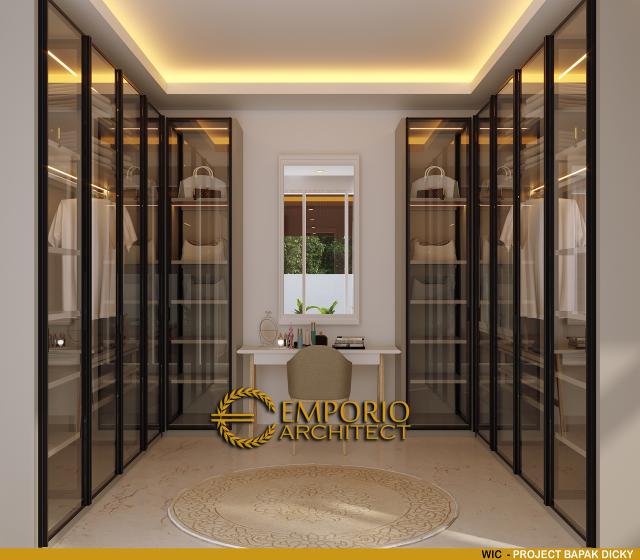 Desain Walk In Closet Rumah Modern 2 Lantai Bapak Dicky di Palu, Sulawesi Tengah