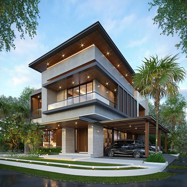 #modernhomedesign - Mr. YKV 1525 Modern House 2 Floors Design - Alam Sutera, Tangerang - Code 30180