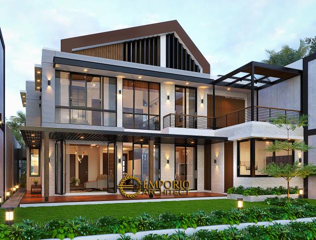 Desain Tampak Belakang Rumah Modern 2 Lantai Bapak Welan di Manado, Sulawesi Utara