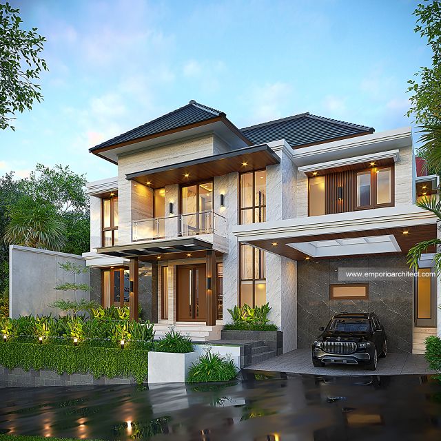 Gambar 2 Desain Rumah Modern 2 Lantai Ibu EI 1707 di  Nusa Dua, Bali