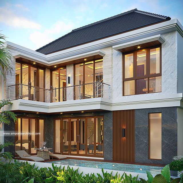 Gambar 3 Desain Rumah Modern 2 Lantai Ibu EI 1707 di  Nusa Dua, Bali