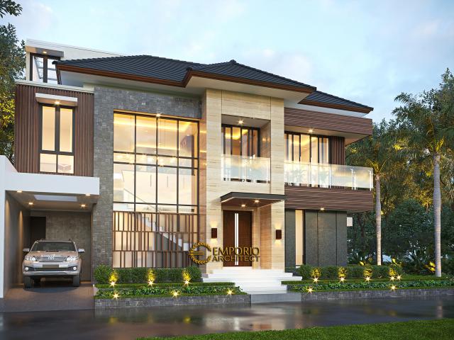 Gambar 1 Desain Rumah Modern 2 Lantai Bapak Iqbal di  Jakarta Timur