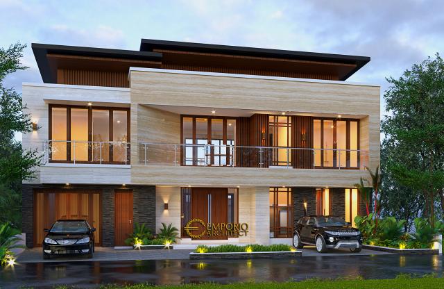 Gambar 2 Desain Rumah Modern 2 Lantai Ibu Kristina di  Semarang, Jawa Tengah