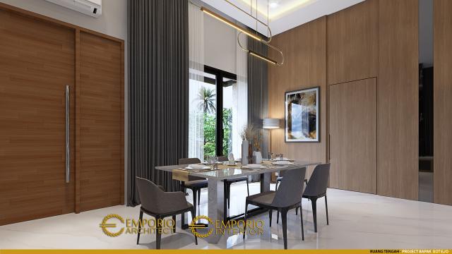 Desain Ruang Makan Rumah Modern 2 Lantai Bapak Sotejo di Serpong, Tangerang Selatan