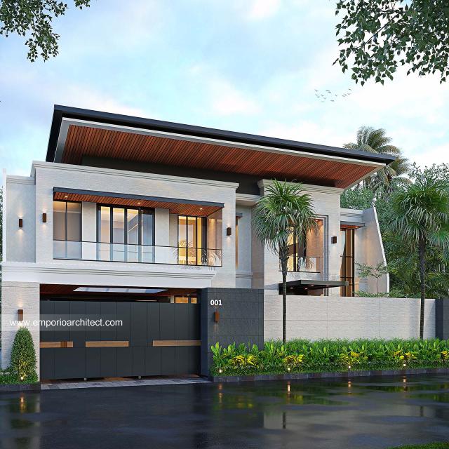 Gambar 2 Desain Rumah Modern 2 Lantai Bapak HWN 1664 di  Surabaya