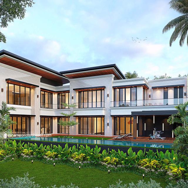 Gambar 3 Desain Rumah Modern 2 Lantai Bapak HWN 1664 di  Surabaya