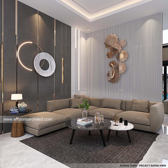 #interiordesign - Mr. HWN 1664 Modern House 2 Floors Design - Surabaya - Code 35143