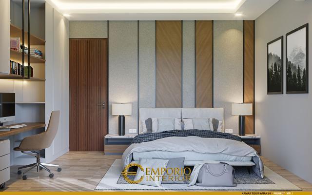 Desain Kamar Tidur Anak 1 Rumah Modern 2 Lantai Mr. I di Cianjur, Jawa Barat