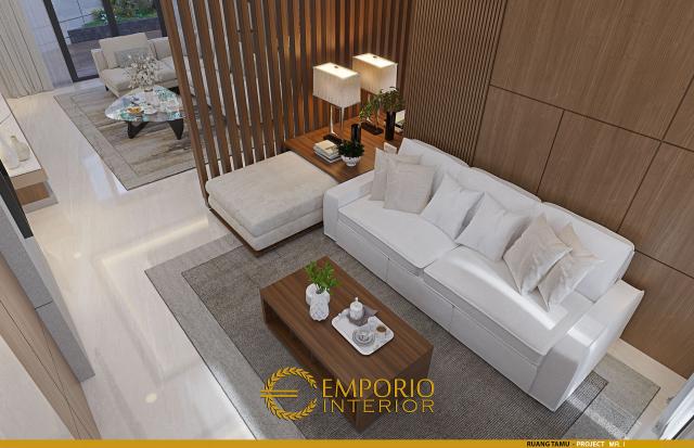 Desain Ruang Tamu Rumah Modern 2 Lantai Mr. I di Cianjur, Jawa Barat