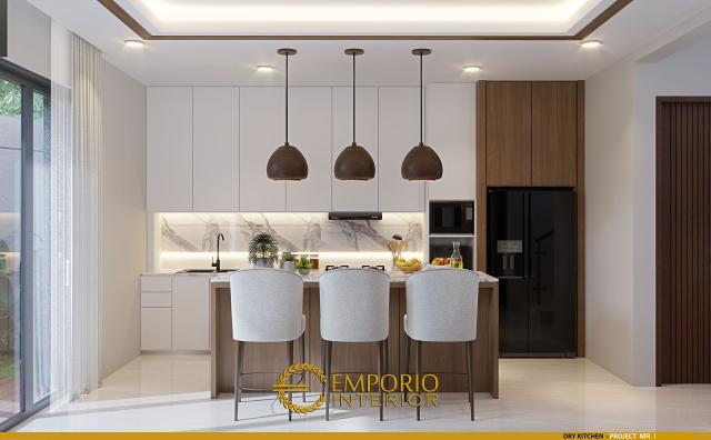 Desain Dapur Bersih Rumah Modern 2 Lantai Mr. I di Cianjur, Jawa Barat