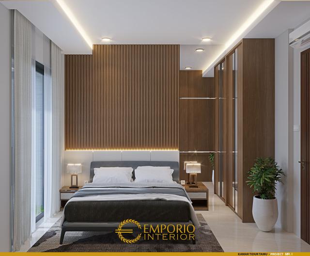 Desain Kamar Tidur Tamu Rumah Modern 2 Lantai Mr. I di Cianjur, Jawa Barat