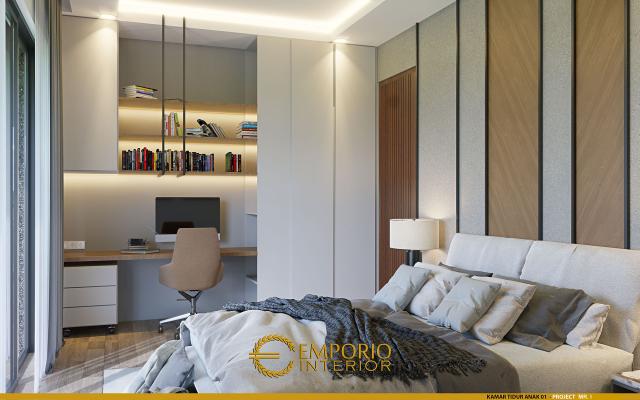 Desain Kamar Tidur Anak 1 Rumah Modern 2 Lantai Mr. I di Cianjur, Jawa Barat