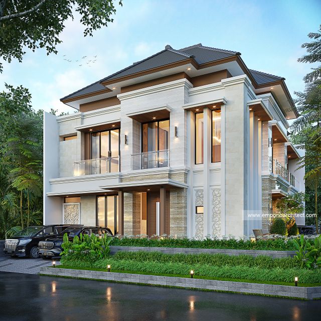 Gambar 1 Desain Rumah Modern 2 Lantai Bapak MLD 1955 di  Tangerang