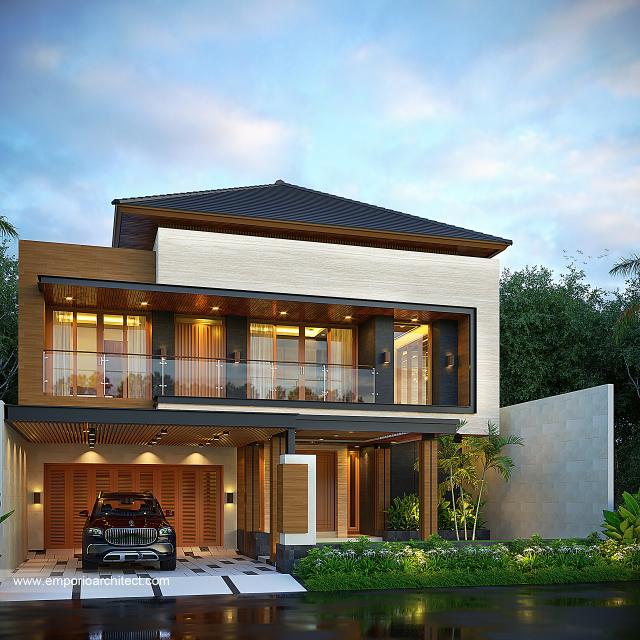 Desain Rumah Modern 2 Lantai Bapak DDN 1470 di  Kota Baru Parahyangan, Bandung