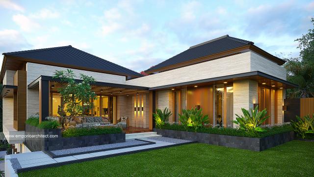 Desain Tampak Detail Belakang Rumah Modern 2 Lantai Bapak DDN di Kota Baru Parahyangan, Bandung