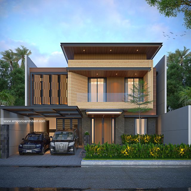 Gambar 2 Desain Rumah Modern 2 Lantai Ibu AZH di  Jakarta Selatan