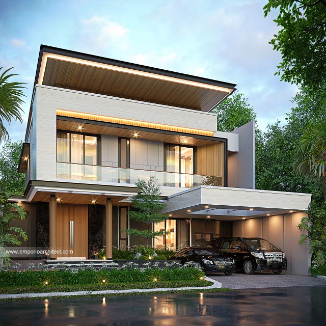 Gambar 2 Desain Rumah Modern 2 Lantai Bapak A KBP 1757 di  Kota Baru Parahyangan, Bandung