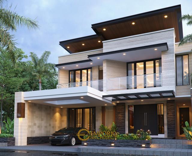 Gambar 1 Desain Rumah Modern 2 Lantai Ibu Khadijah di  Makassar, Sulawesi Selatan