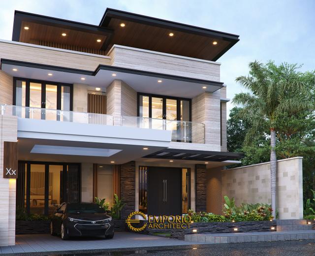 #2floorshousedesign - Mrs. Khadijah Modern House 2 Floors Design - Makassar, Sulawesi Selatan - Code 16558