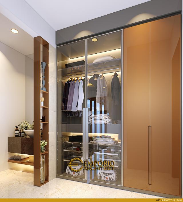 Desain Walk In Closet Rumah Villa Bali Modern 2 Lantai Ibu Dini di Yogyakarta