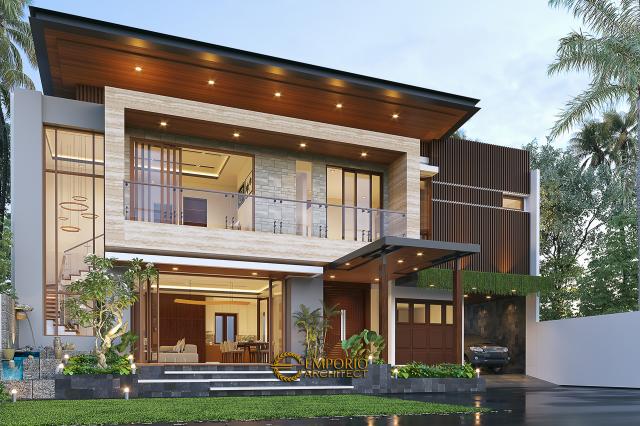 Desain Rumah Modern 2 Lantai Ibu Namira di  Jakarta Timur