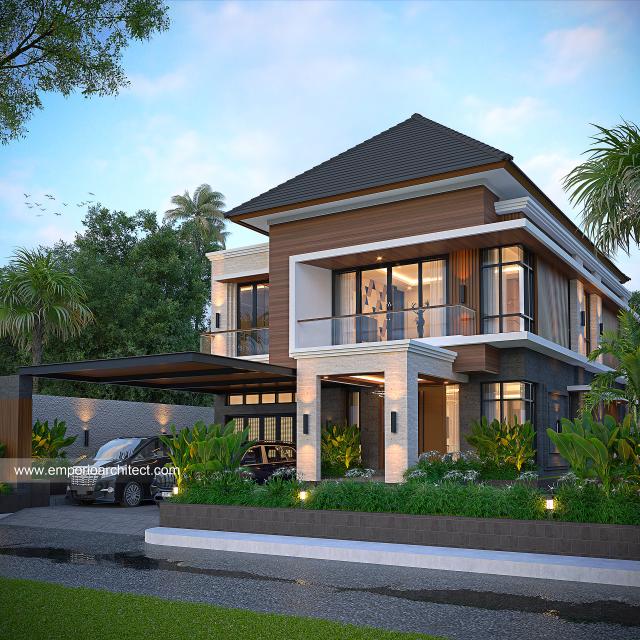 Gambar 2 Desain Rumah Modern 2 Lantai Bapak SFL 1573 di  Aceh