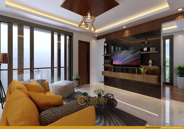 Desain Ruang Keluarga Rumah Modern 2 Lantai Ibu Margaretha di Jayapura, Papua