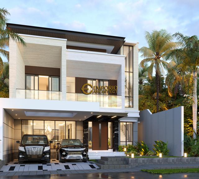 Gambar 2 Desain Rumah Modern 2 Lantai Ibu Ika di  Batu, Jawa Timur