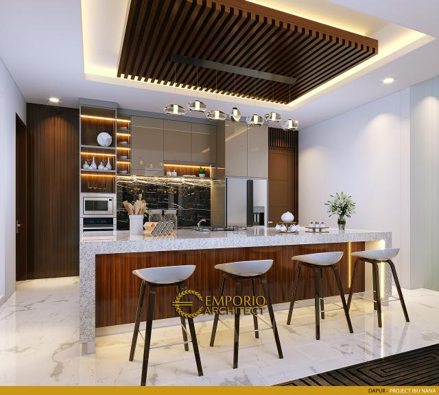 Desain Dapur Rumah Modern 2 Lantai Ibu Nana di Karawang, Jawa Barat