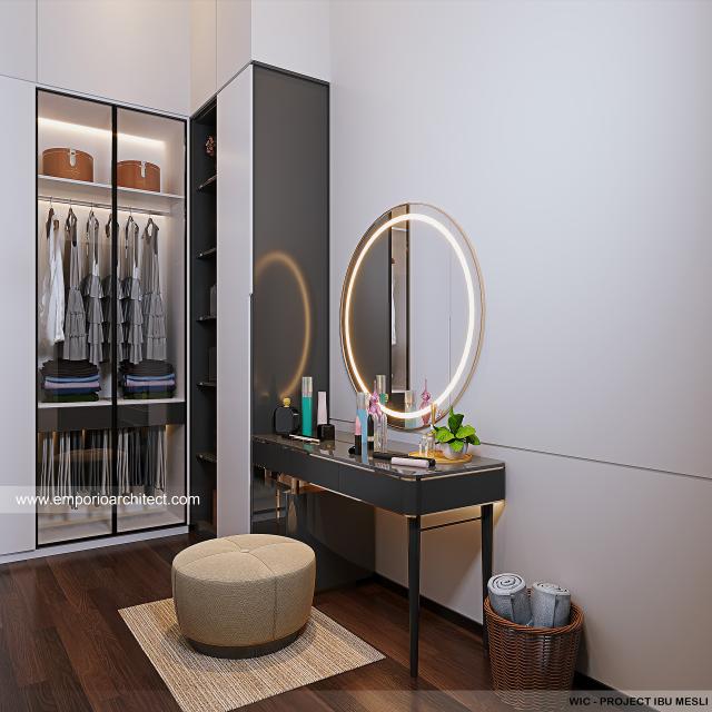 Desain Walk In Closet Rumah Modern 2 Lantai Ibu MLI di PIK, Jakarta Utara