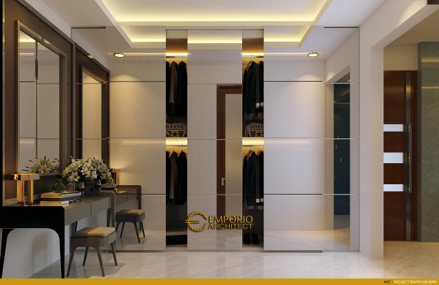 Desain Walk In Closet Rumah Modern 2 Lantai Bapak Eruwin di Tanjung Pinang, Kepulauan Riau