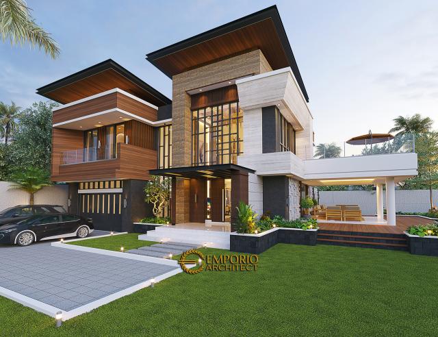 Desain Rumah Modern 2 Lantai Bapak Eruwin di  Tanjungpinang, Kepulauan Riau