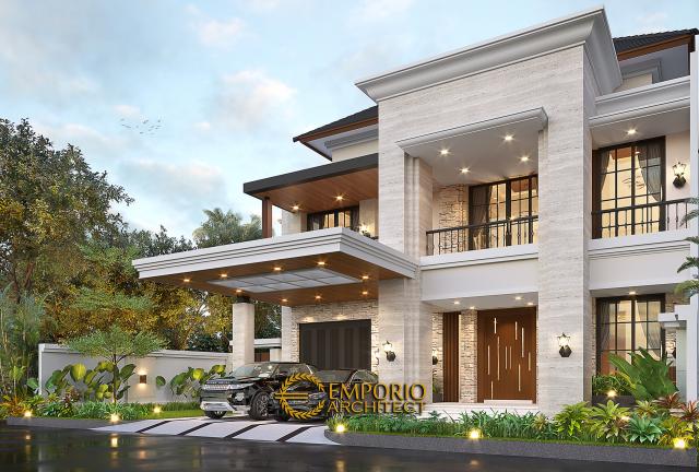 Gambar 1 Desain Rumah Modern 2 Lantai Ibu Endar di  Yogyakarta