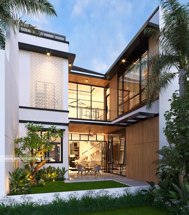 Gambar 3 Desain Rumah Modern 2 Lantai Bapak SRT 1380 di  Jakarta