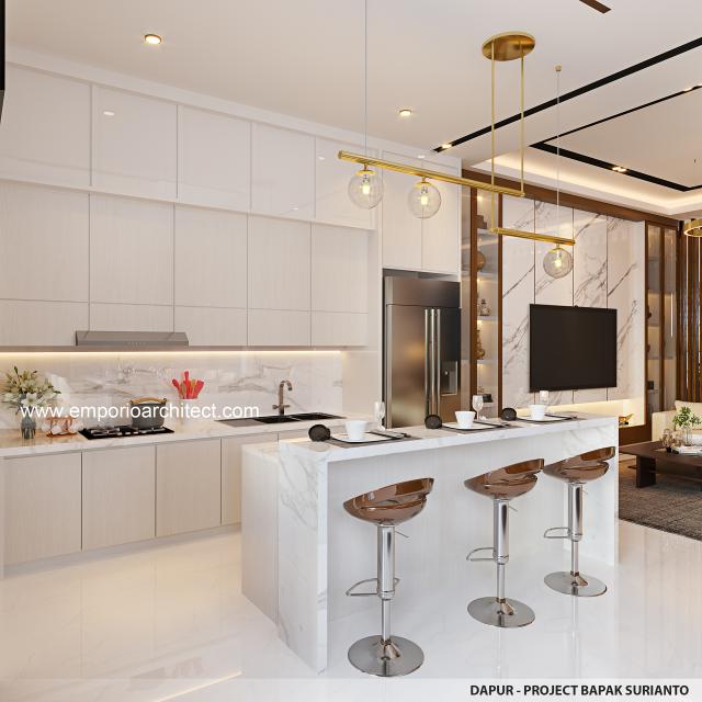 Desain Dapur Rumah Modern 2 Lantai Bapak SRT di Jakarta