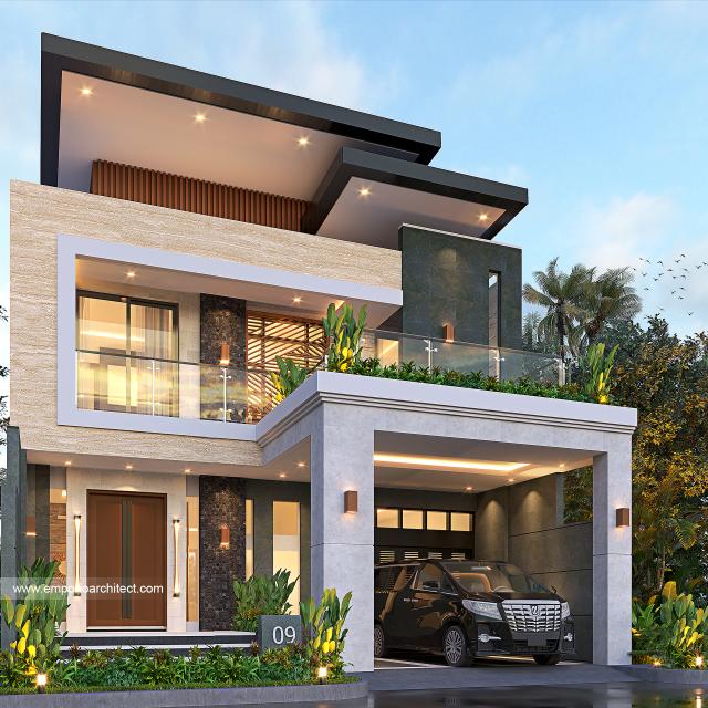 Desain Rumah Modern 2 Lantai Bapak Jordan di  Makassar