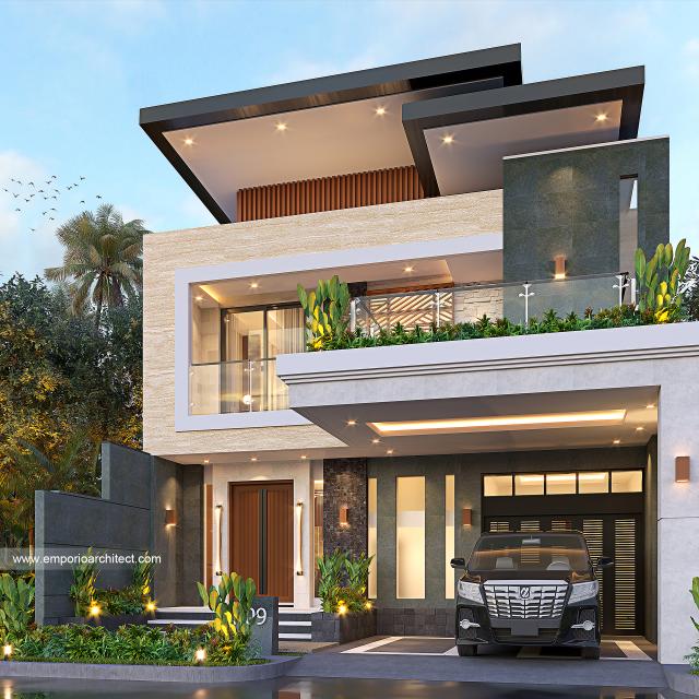 Gambar 2 Desain Rumah Modern 2 Lantai Bapak Jordan di  Makassar