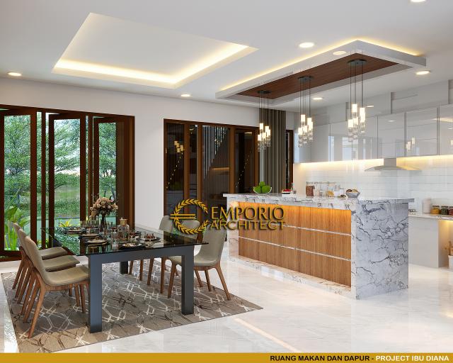 #diningroomdesign - Mrs. Diana Modern House 2 Floors Design - Bandar Lampung - Code 15722