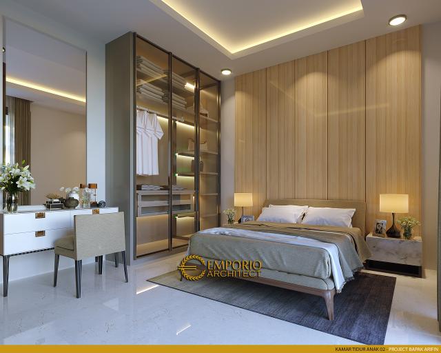 Desain Kamar Tidur Anak 2 Rumah Modern 2 Lantai Bapak Arifin di BSD, Tangerang Selatan