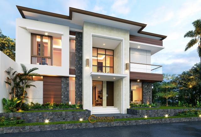 Gambar 3 Desain Rumah Modern 2 Lantai Ibu HST di  Bogor, Jawa Barat