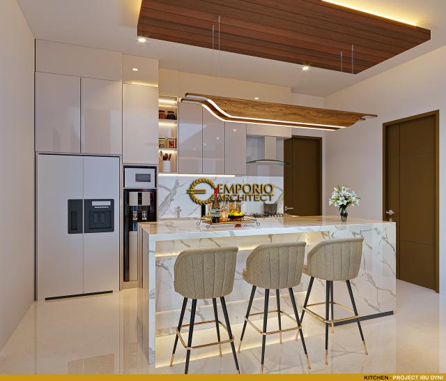 Desain Dapur Rumah Modern 2 Lantai Ibu DN di Depok, Jawa Barat